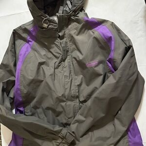 Coleman Olive Green and Purple Women's Hooded Jacket